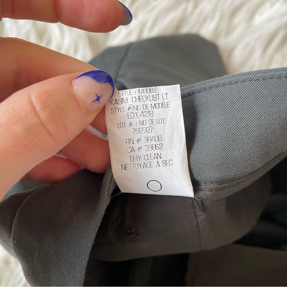 Theory Kasim Checklist Light Gray Stretch Cotton Shorts E0104218 EUC Size 2 - Picture 6 of 8